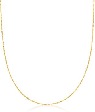 Ross-Simons 0.6mm 14kt Yellow Gold Wheat Chain Necklace