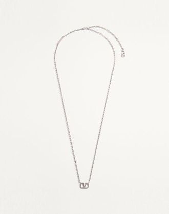 Valentino Garavani Vlogo Signature Metal Necklace Man TRANSPARENT UNI