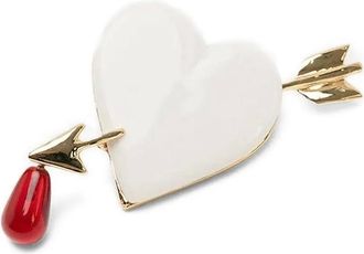 Andres Gallardo Cupid heart-shaped pin - Gold