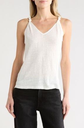 Young Fabulous & Broke Tamar V-Neck Linen Tank in Bone at Nordstrom Rack, Size X-Small