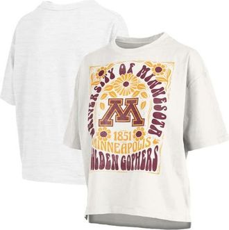 Pressbox Womens Pressbox White Minnesota Golden Gophers Harmony Oversized Slub T-Shirt at Nordstrom, Size Medium