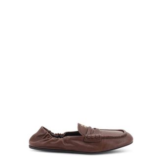 Miu Miu Dames, Schoenen, Bruin, Maat: 38 1/2 EU Leer