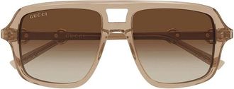 Gucci GG2052S010 Square Full Rim Sunglasses - Brown