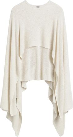 Toteme Mantella In Maglia Ecrù-Donna