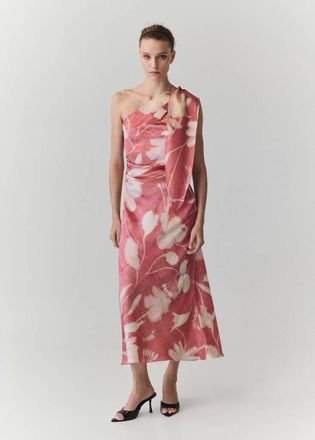 Mango Vestito asimmetrico stampa floreale rosa - Donna - XS - MANGO
