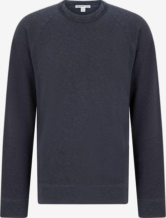 James Perse Rundhals-Sweatshirt aus geflammtem Jersey