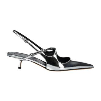Proenza Schouler Schoenen, Dames, Grijs, 41 EU, Leer, Slash Crossover Slingback Pumps