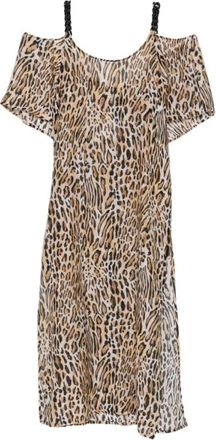Moschino Jurk met Koude Schouders - Dames - Casual kleedjes - Veelkleurig - S - Kleedjes