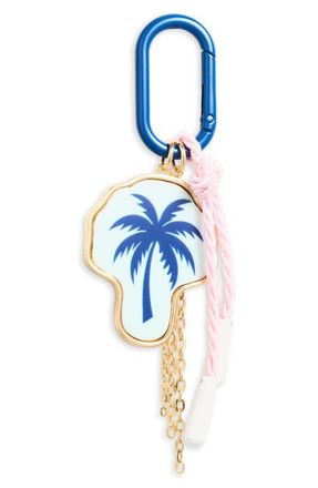 Chelsea28 Palm Tree Bag Charm in Blue Multi- Gold at Nordstrom