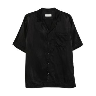 Dries Van Noten Short Sleeve Shirts, male, Black, Size: M Dries Van Noten Shirts Black