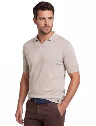 Genti polo effen beige normale fit