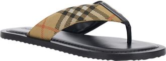 Burberry Mens Flip-Flops Beige Tech Fabric Polyamide Shoe