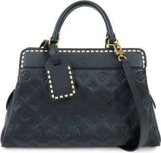 Louis Vuitton Vosges Whipstitch Monogram Empreinte Leather Black Leather Handbag (Pre-Owned)