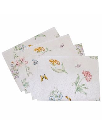 Lenox Set Of 4 Butterfly Meadow Damask Placemats