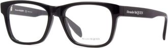Alexander McQueen Mens Black Square Eyeglass Frames AM0307O 001