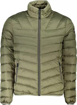 Napapijri Mens Quilted Jacket Achamo Model - Sage Green Nylon - Size Small