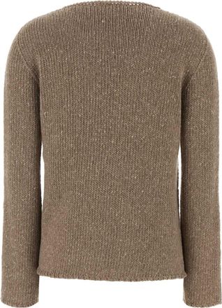 The Row Womens Cappuccino Cashmere Nitha Sweater Dune Exterior: Maglieria