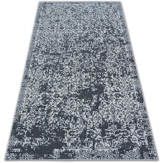 RugsX Rugsx - Alfombra Sense Micro 81260 Vintage Blanco/antracita Grey 120x170 Cm