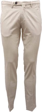 Michael Coal Slim Fit Katoenen Broek - Heren - Slim Fit Broeken - Wit - W31 - Katoen - Broeken