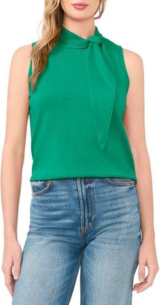 CeCe by Cynthia Steffe Tie Neck Sweater Tank in Minty Green at Nordstrom, Size X-Large