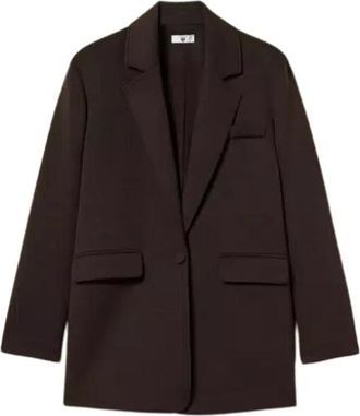 Twinset Scuba Blazer - Dames - Blazers - Bruin - XL - Polyester - Jassen