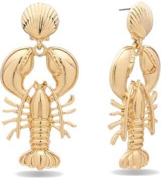 Eye Candy Los Angeles Langostina Statement Earrings in Gold at Nordstrom Rack