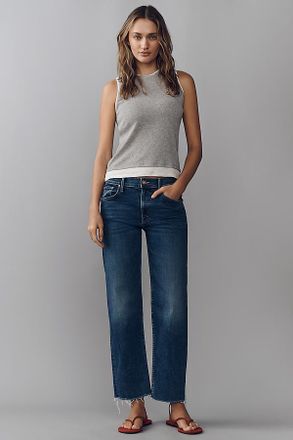 Mother Newbie Ankle High-Rise Straight-Leg Jeans