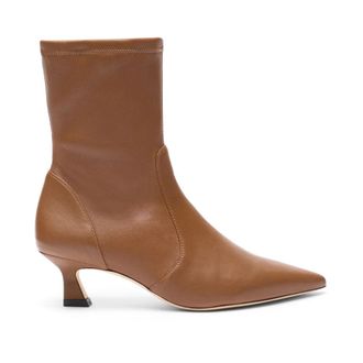 Stuart Weitzman Vinnie Bootie 50 - female - Stuart Weitzman - Heeled Boots - Brown - 4 1/2 UK - Shoes