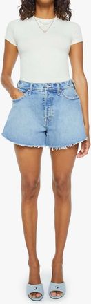 Mother Flutter Short Fray Shorts In I Confess