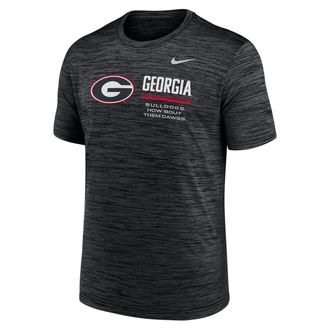 Nike Georgia Sideline Velocity Nike Mens Dri-FIT College T-Shirt in Black | 02ER00AGBN-PCW
