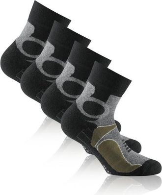 Rohner Basic Trekking Quarter 2er Pack Wandersocken - Unisex | schwarz