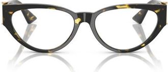 Versace 55mm Cat Eye Optical Glasses in Havana at Nordstrom