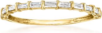 RS Pure by Ross-Simons Baguette Diamond Ring in 14kt Yellow Gold