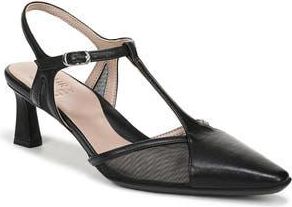 Naturalizer Torin T-Strap Heel in Black Mesh at Nordstrom Rack, Size 6.5