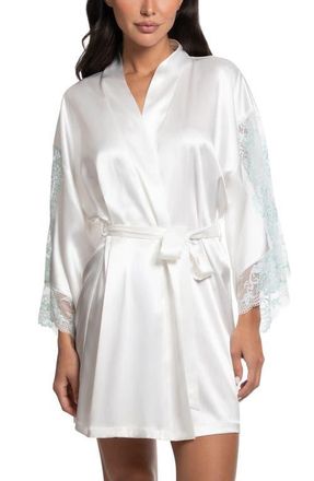 In Bloom by Jonquil Lillie Lace Trim Satin Wrap in Ivory at Nordstrom, Size X-Small