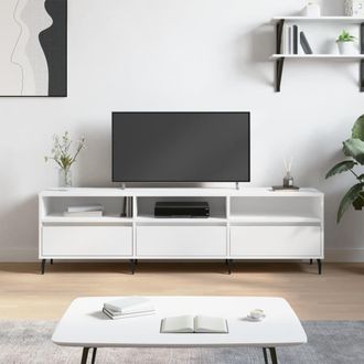 Berkfield Home TV Cabinet White 150x30x44.5 cm Engineered Wood