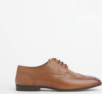 Jacamo Formal Leather Brogue Extra Wide Fit