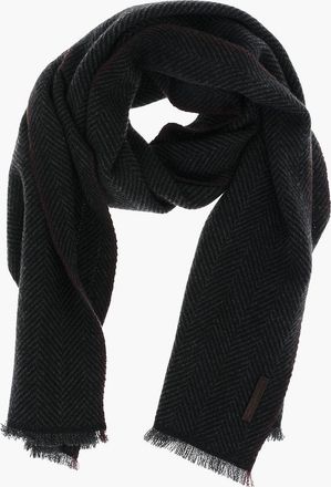 Ermenegildo Zegna sciarpa in cashmere fantasia herringbone Ermenegildo Zegna