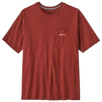 Patagonia Boardshort Logo Pocket Responsibili-Tee T-Shirt f&uuml;r Herren | rot