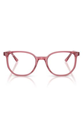 Ray-Ban Elliot 52mm Irregular Optical Glasses in Pink at Nordstrom