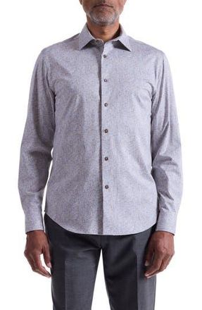 Bugatchi Jimmy OoohCotton Botanical Button-Up Shirt in Sand at Nordstrom Rack, Size Xx-Large