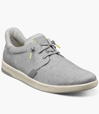 Florsheim Mens Crossover Canvas Plain Toe Slip On In Light Grey