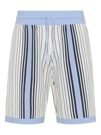 Amiri striped knit deck shorts - Blue