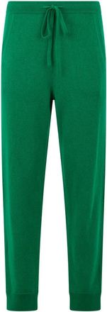 Valentino Garavani Gebreide broek met ribboorden en zakken - Dames - Sweatpants - Groen - S - Broeken