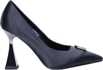 Karl Lagerfeld Debut Broche Court Pumps - Dames - Pumps - Zwart - 41 EU - Satijn - Schoenen