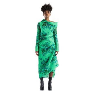 Erdem Midi Dresses, female, Green, Size: 2XL Linen Pencil Midi Dress