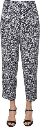 Michael Michael Kors Straight Fit Viscose Trousers - Multicolor