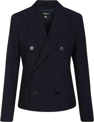 Max Mara Blazers, female, Blue, Size: 2XS Tappeto Blazer