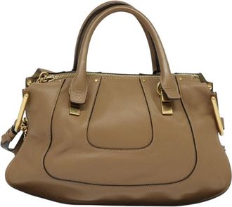 Chlo&eacute; Hailey Bag Leather Beige Leather Bag (Pre-Owned)