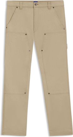 HUGO BOSS Regular-fit pants in stretch-cotton canvas